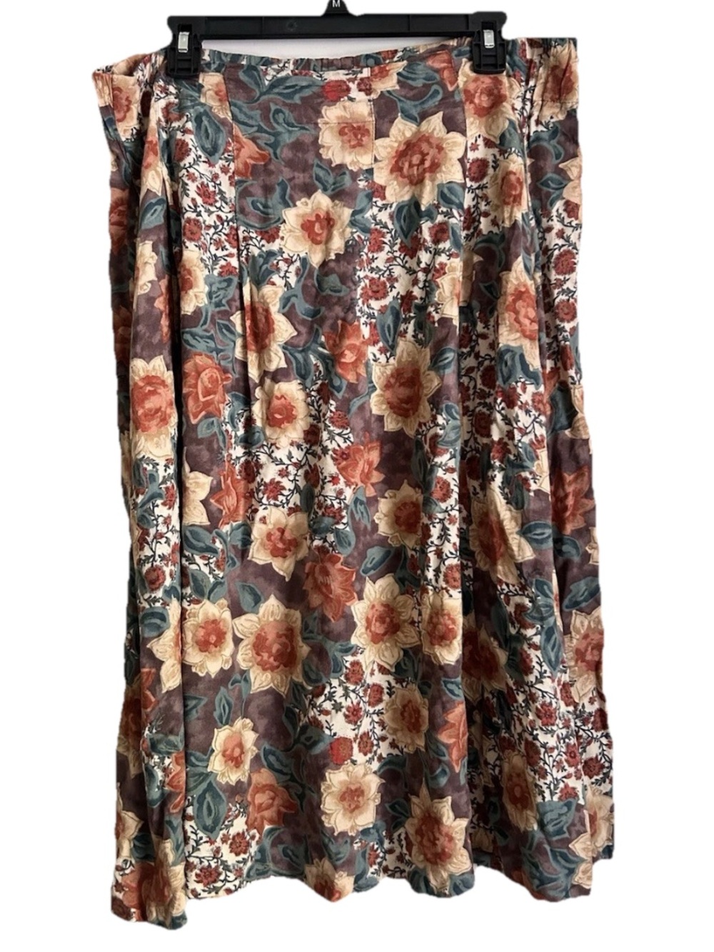 Vintage Ann Hill Petites Floral Midi Skirt | Medium | Cottagecore Boho